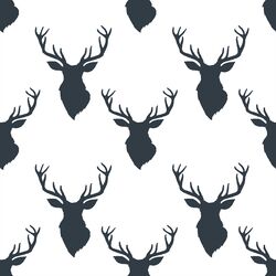 Small Deer Silhouette in Inkwell on White