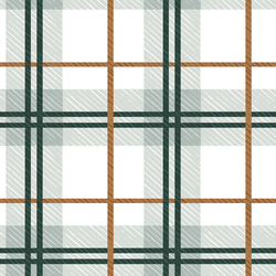 Tartan in Pine and White