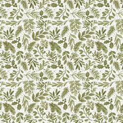 Holly Leaves in Olive on Cloud