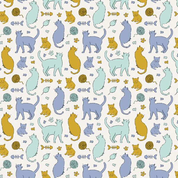 Little Cat Sketches in Sky