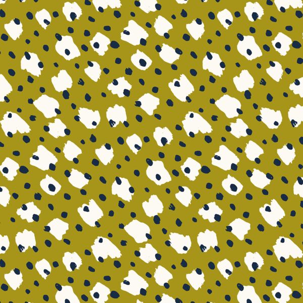 Large Serpentine Dot in Citron Green