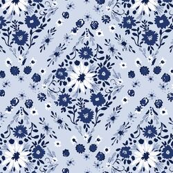 Diamond Floral in Bluebell