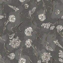 Tossed Floral in Gray