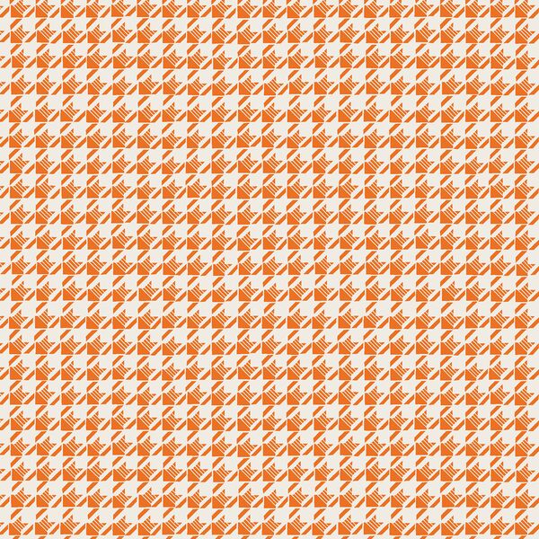 Striped Houndstooth in Tangelo Orange