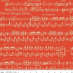 Sheet Music in Red