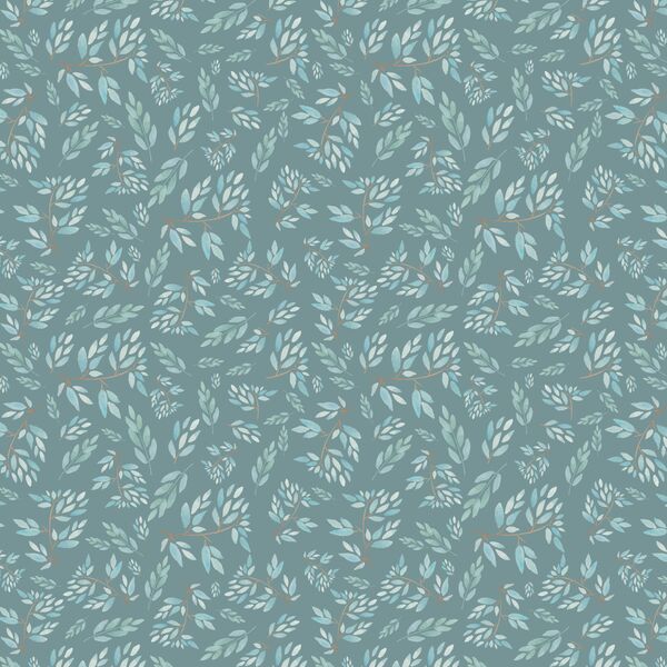 Forest Floor in Rainy Blue