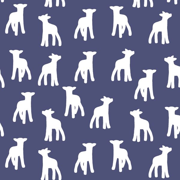 Lamb Silhouette in Indigo