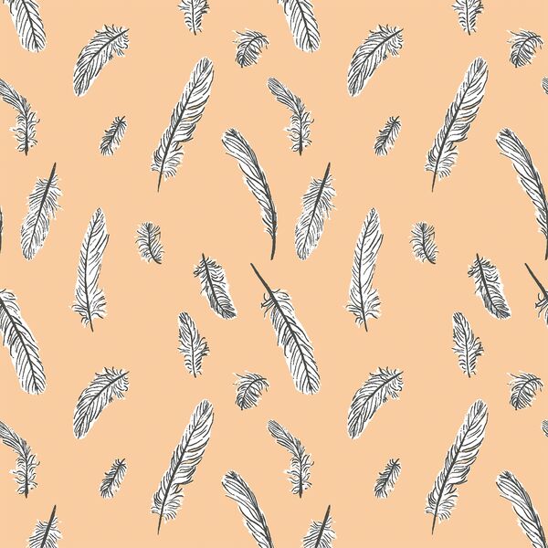 Nest Feathers in Peach