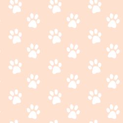 Pawprints in Shell Pink