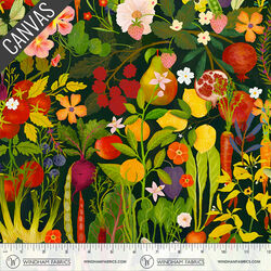 Wild Abundance Canvas in Midnight
