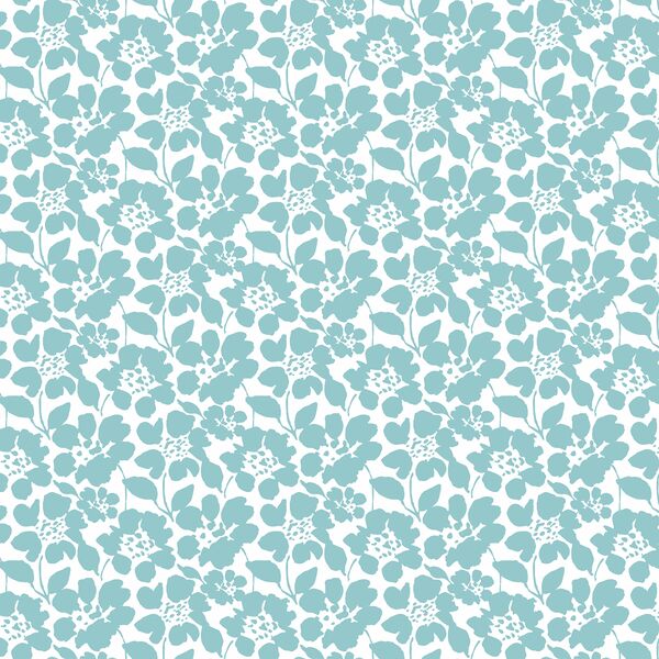 Roundabout Floral in Turquoise Water