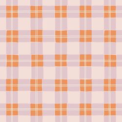 Tartan Plaid in Lilac and Papaya