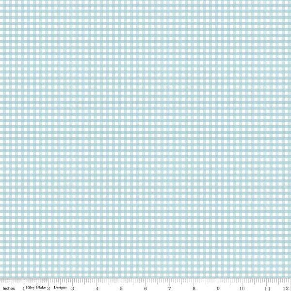 1/8" Gingham in Aqua