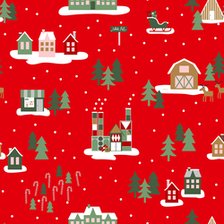 North Pole Village in Holly Berry