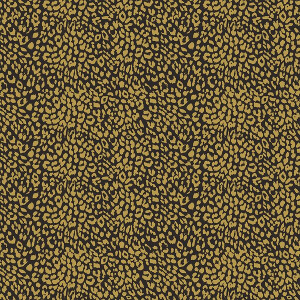 Small Leopard in Gold Glow on Autumn Brown
