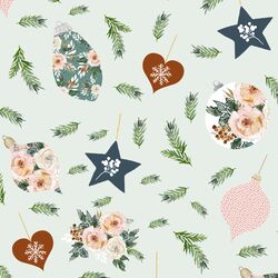 Large Winter Decorations in Pale Mint