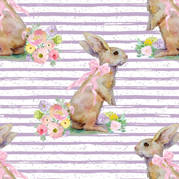 Striped Bunny Tales in Lavender
