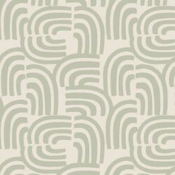 Painted Arches in Sage on Cream