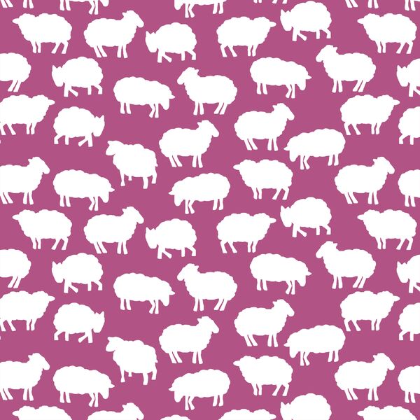 Sheep Silhouette in Azalea
