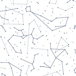 Star Charts in Azurite on White