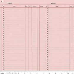 Ledger Paper in Pink