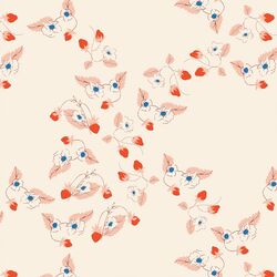 Small Berry Tendrils in Rouge
