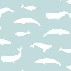 Whale Silhouette in Glacier Blue