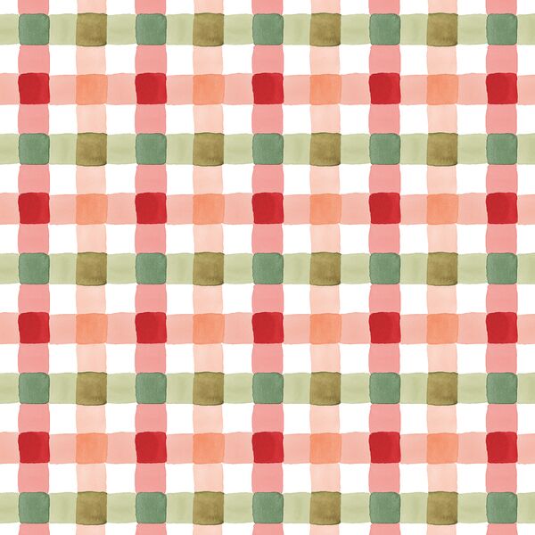 Painted Gingham in Merry Berry
