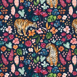 Blooming Tiger in Navy