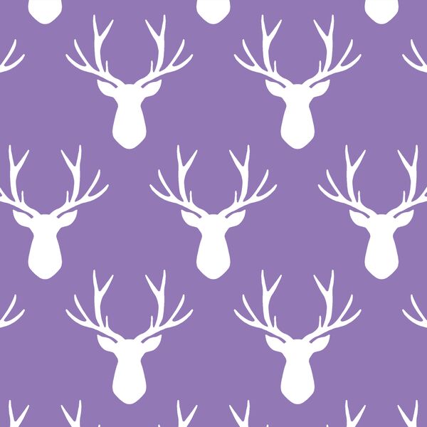 Stag Silhouette in Amethyst