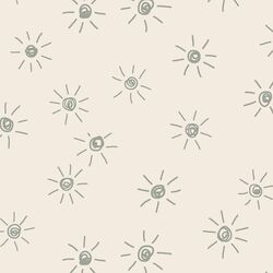 Large Suns in Sage Green on Egret