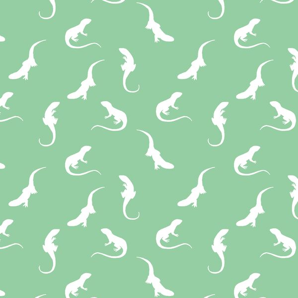 Iguana Silhouette in Sprout