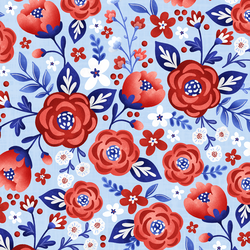 Large All American Floral in Hydrangea