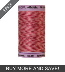 Cranberry Crush (9085-9846) - Silk Finish Cotton Multi 50wt - 500 Yards (3 Pack)
