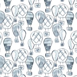 Hot Air Balloons in Indigo