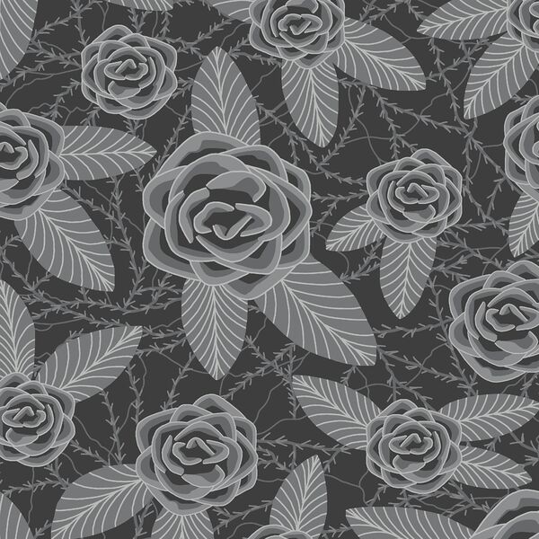 Bed of Roses in Onyx and Smoke