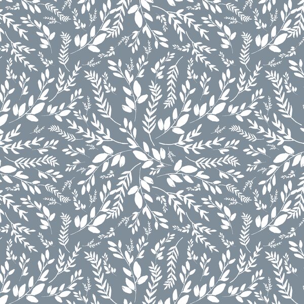 Small Wild Foliage in Winter Blue