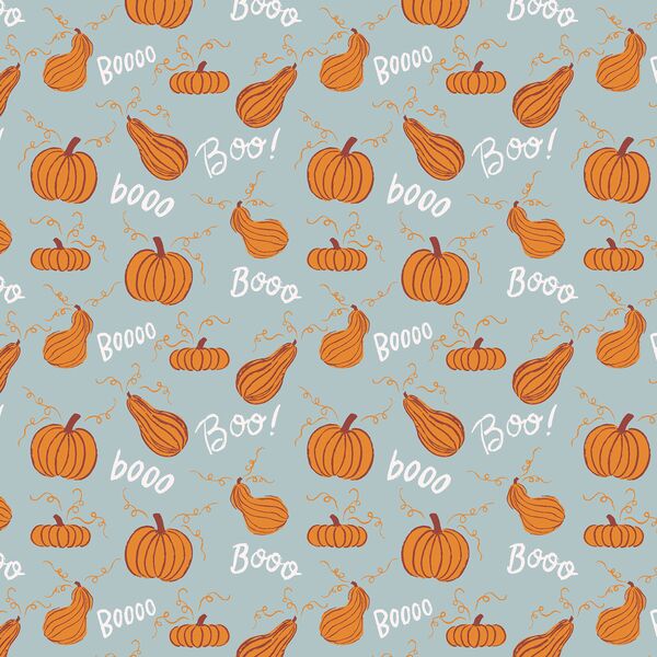 Spooky Gourds in Blue Mist