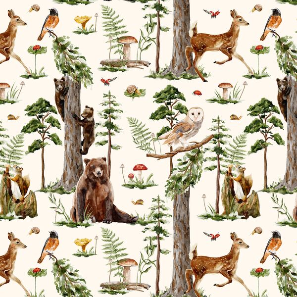 Forest Friends in Cream