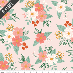 Meadow Moments Floral Flannel in Pink