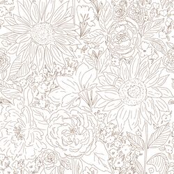 Paperie in Garden Chocolate on White