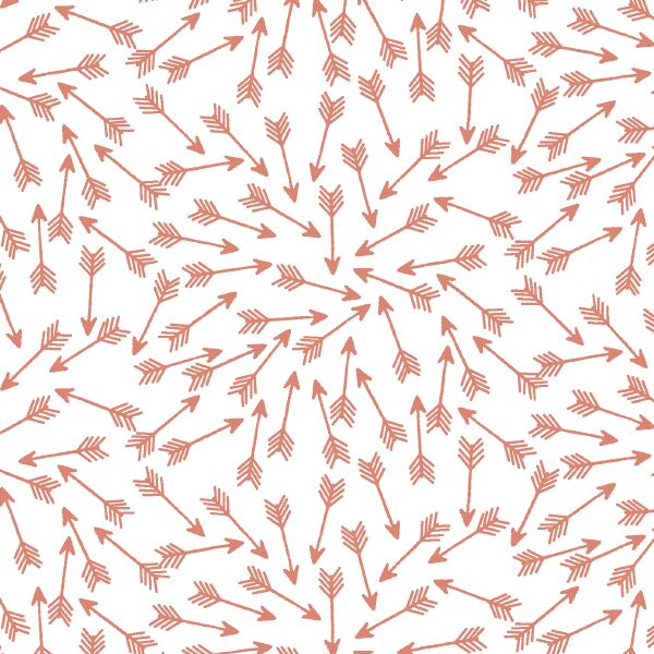 Arrows in Desert Rose on White