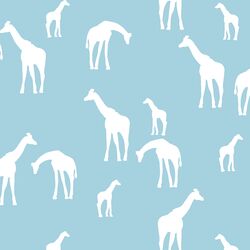 Giraffe Silhouette in Robins Egg