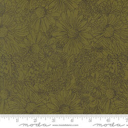 Pen Ink Flowers in Grass