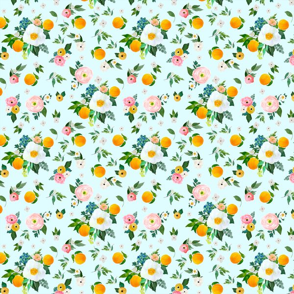Small Orange Blossoms in Spring Breeze