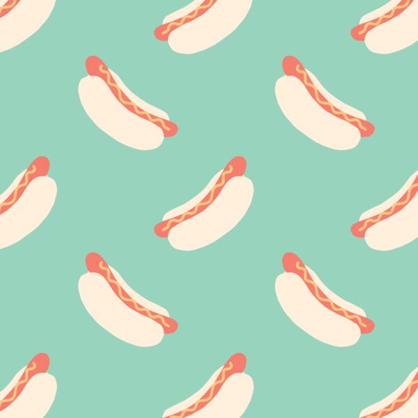 Hotdogs in Seafoam Green