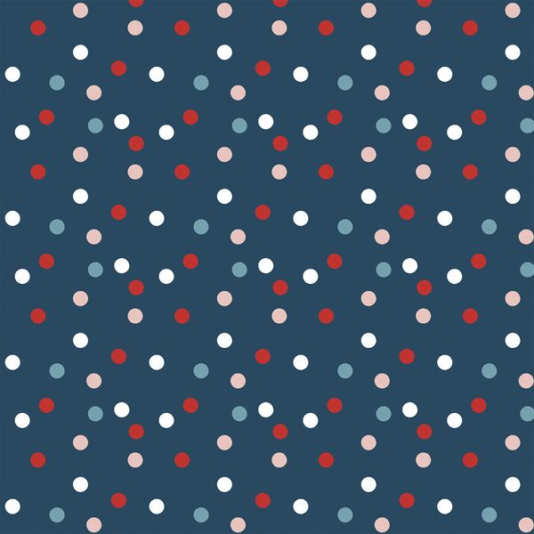 Tossed Confetti in Navy Blue