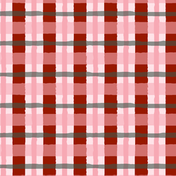 Large Rustic Plaid in Cranberry