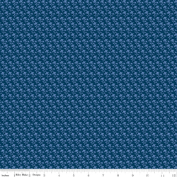Tonal Floral in Oxford Blue