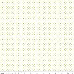 Swiss Dot in Lime on White